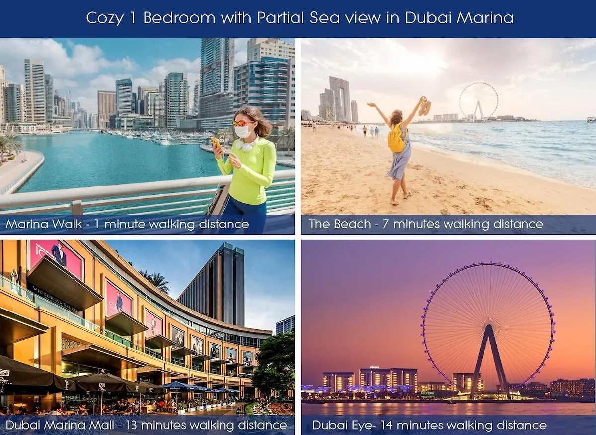 Cozy 1 Bedroom Apartment With Marina And Sea View Z1306 Dubai